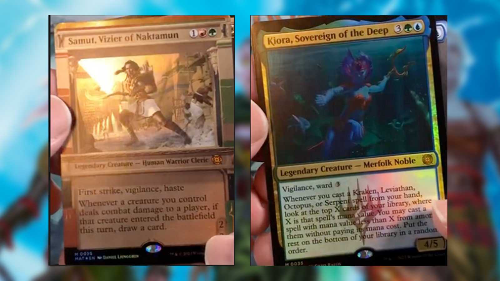 Kiora and Samut ex-Planeswalker cards