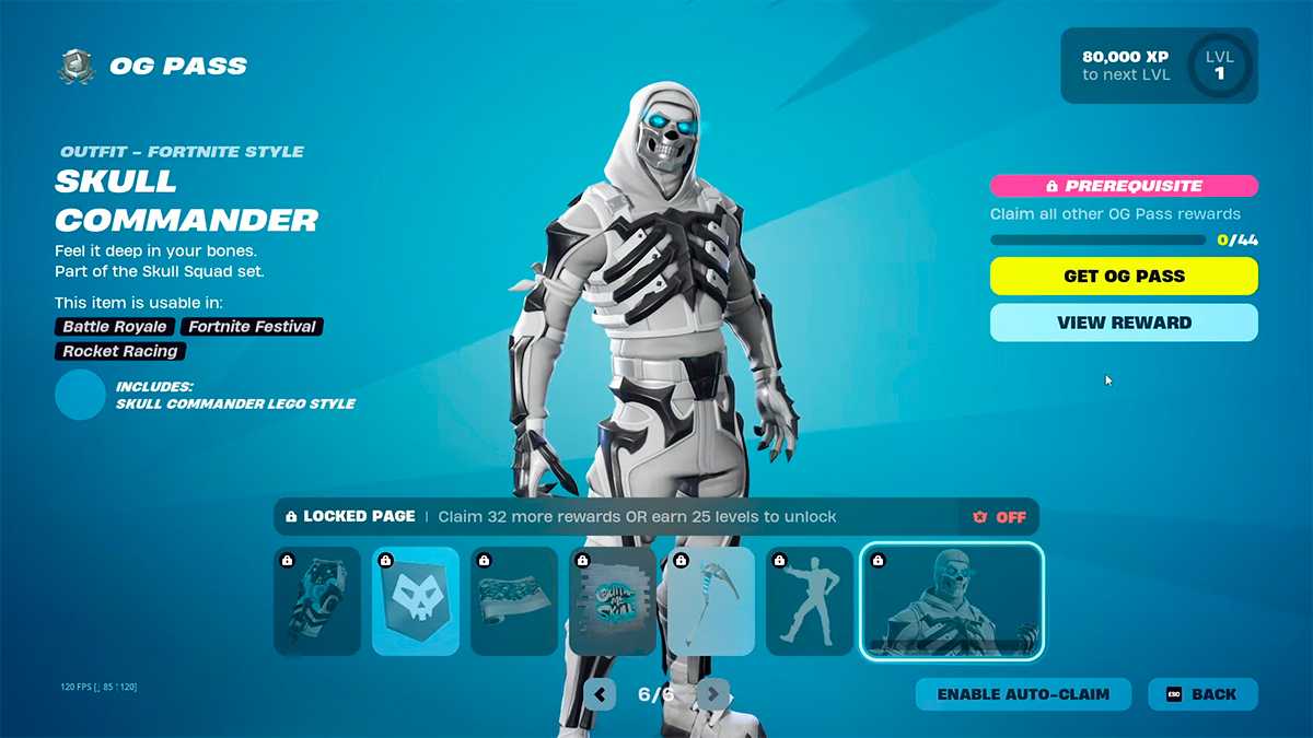 Fortnite Battle Pass OG skin page 6