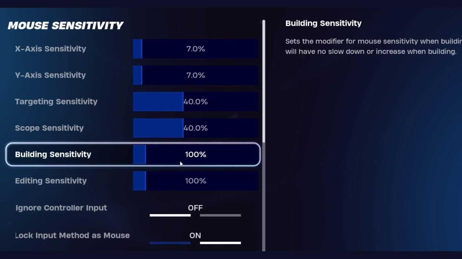 Fortnite PC Aim settings Page 1