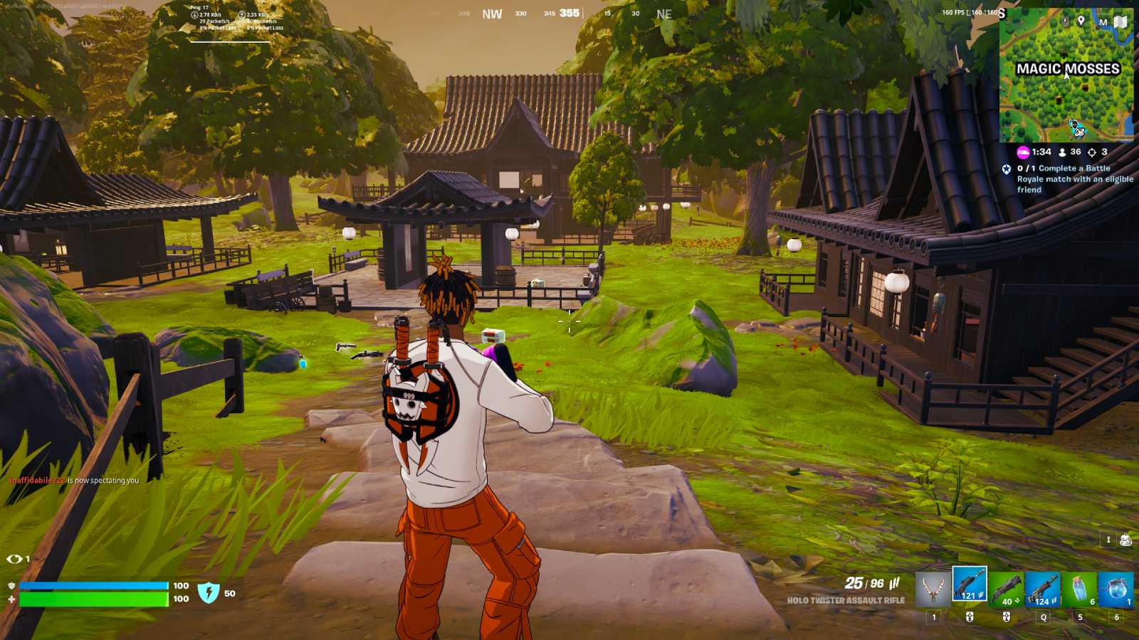 Magic Mosses Fortnite POI screenshot of player at the location in Chapter 6 Season 1.