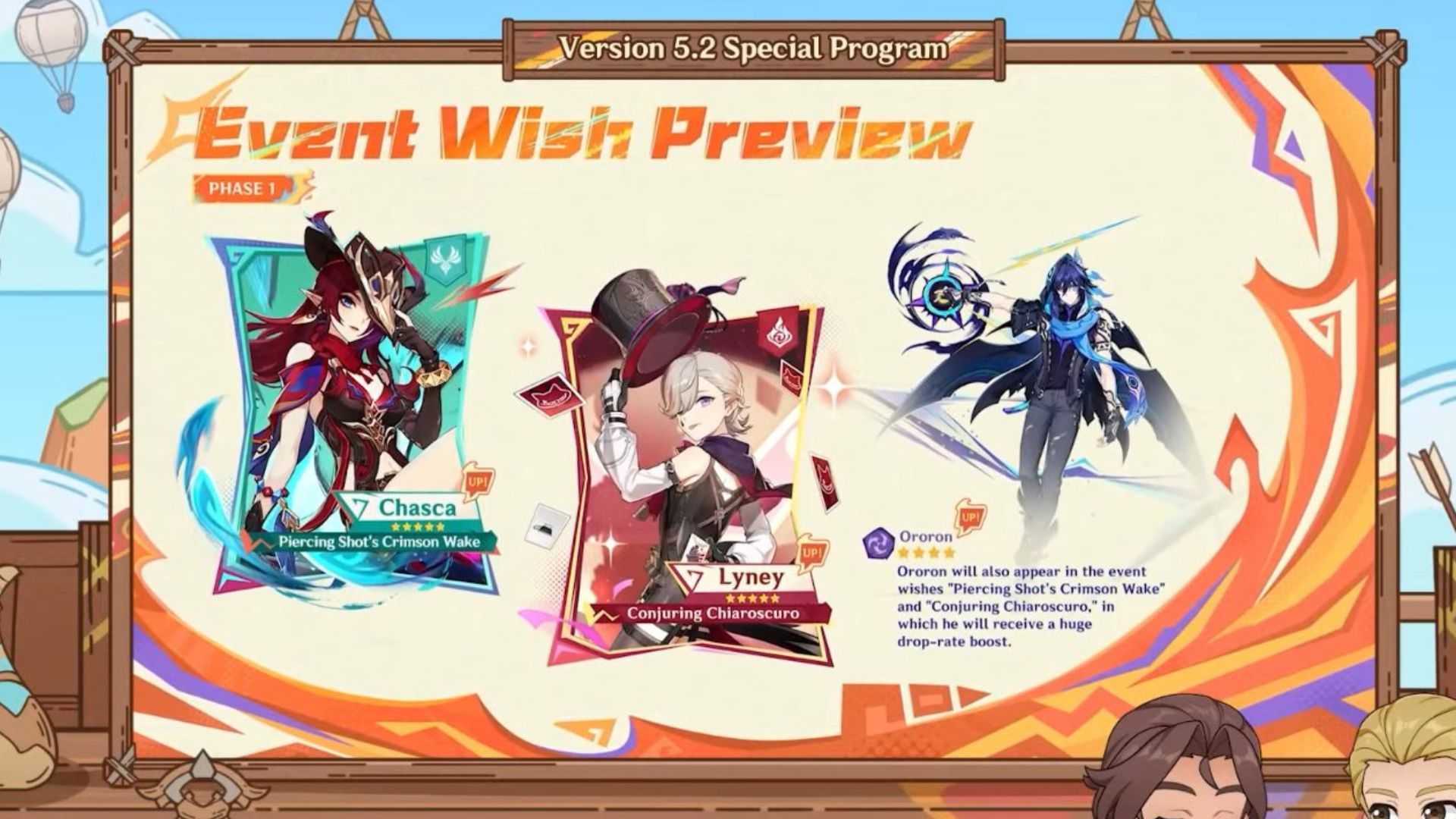 A image of the 5.1 Phase 1 banner characters.