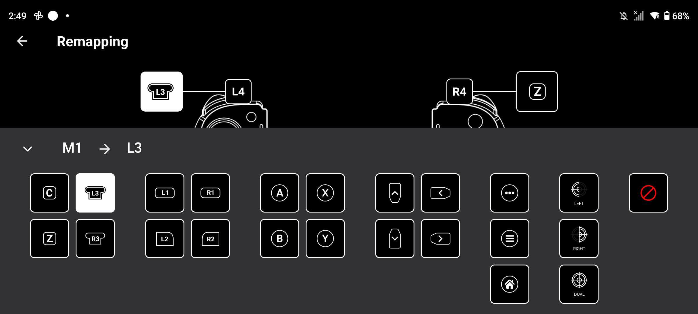 Nexus Software button remapping 2