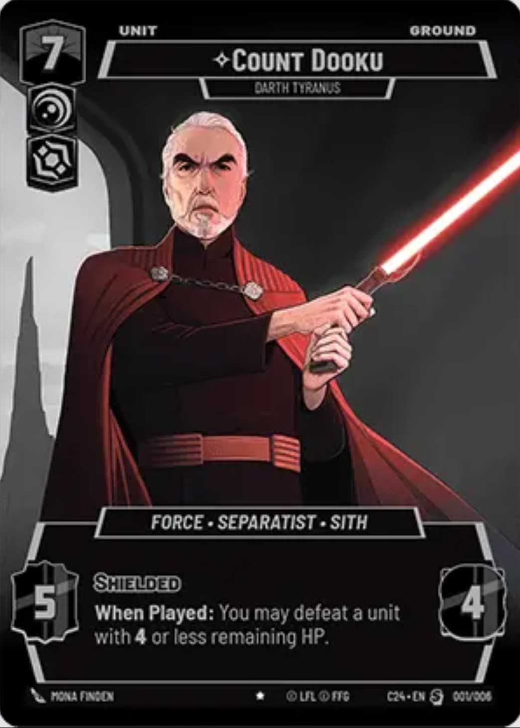 Count Dooku Convention Exclusive Star Wars Unlimited card