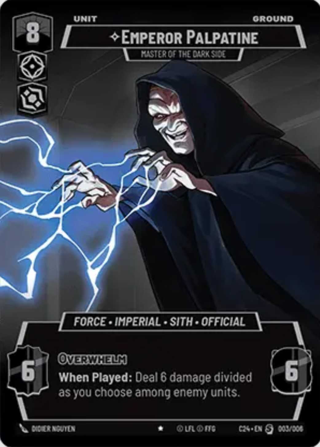 Emperor Palpatine Convention Exclusive Star Wars Unlimited card