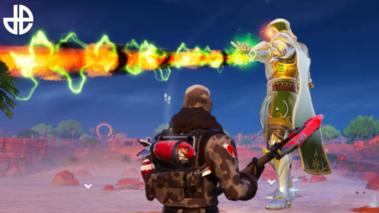 Fortnite Doctor Doom live event screenshot showing a player trying to defeat a giant Doctor Doom on the map.