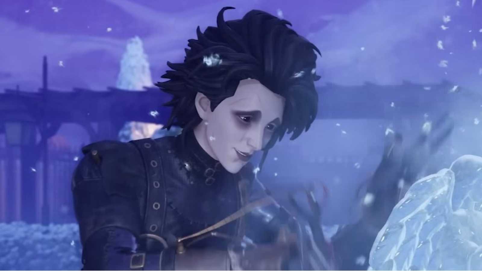 A screenshot featuring the Edward Scissorhands skin in Fortnite.