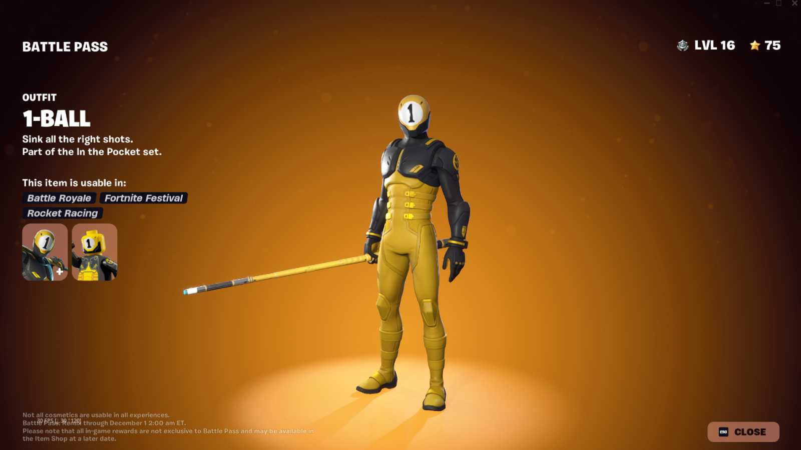 1-Ball Remix Battle Pass skin.