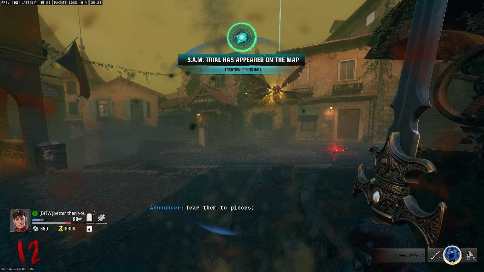 A glowing Parasite that can be found on Citadelle des Morts in Black Ops 6 Zombies