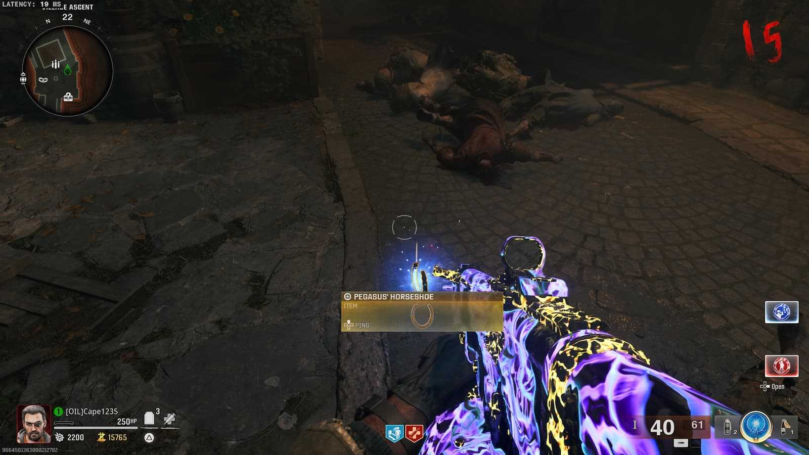 Pagasus Horseshoe artifact on Citadelle des Morts in Black Ops 6 Zombies