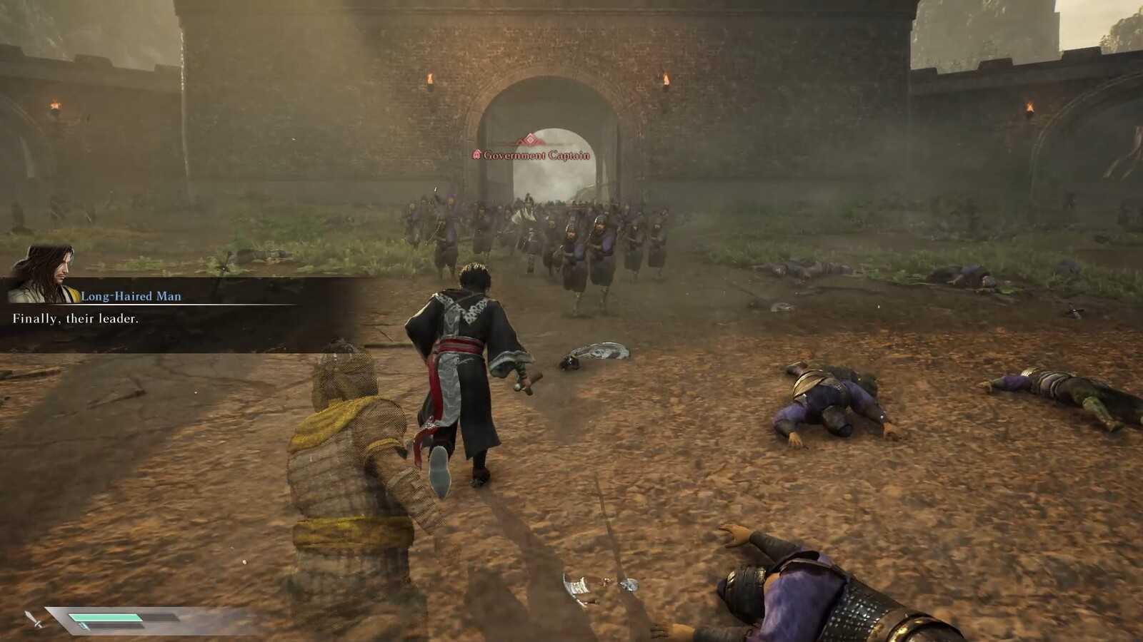 The first battle in Dynasty Warriors: Origins