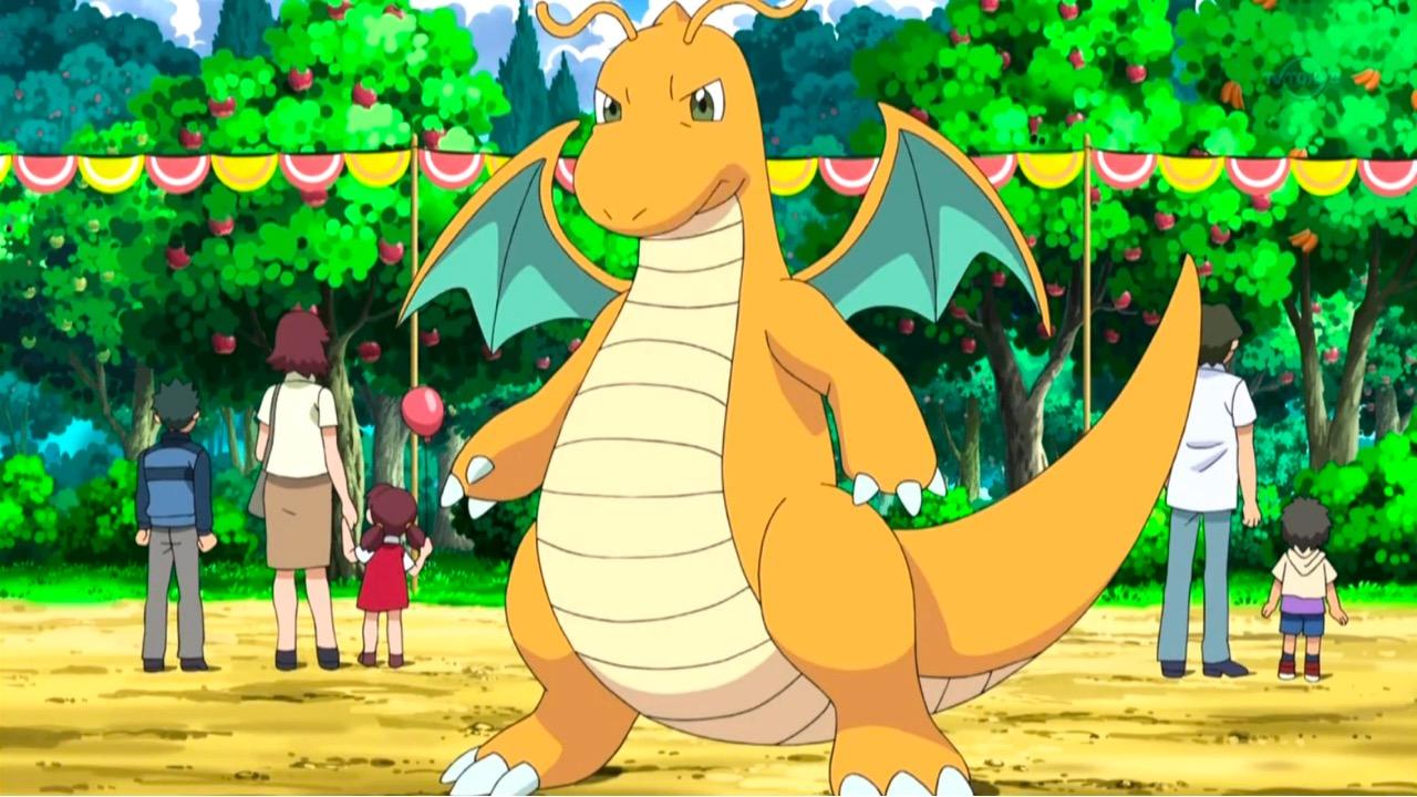 Dragonite ready for battle in Pokemon