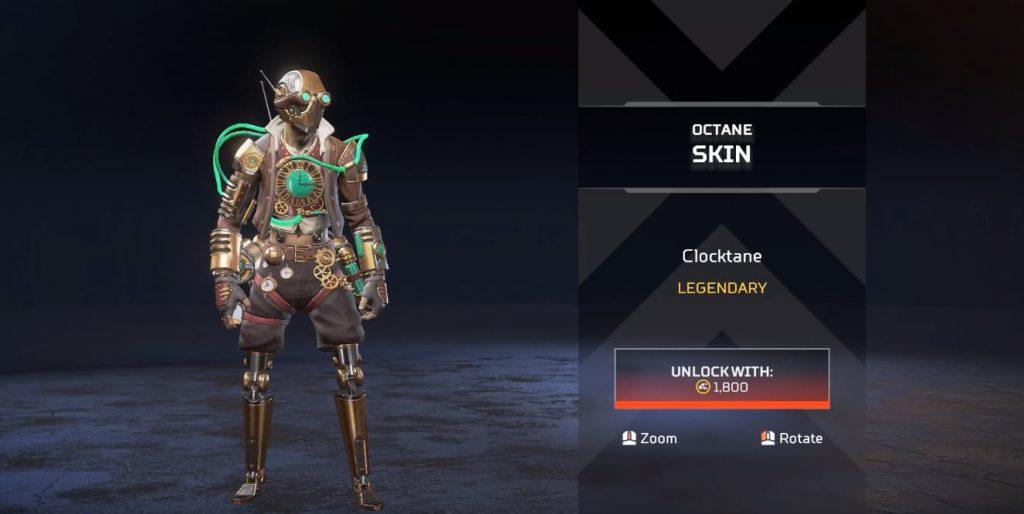 Octane's Clocktrane skin in Apex Legends