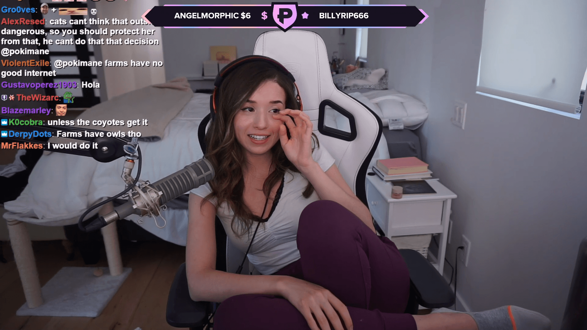 Pokimane crying on Twitch stream