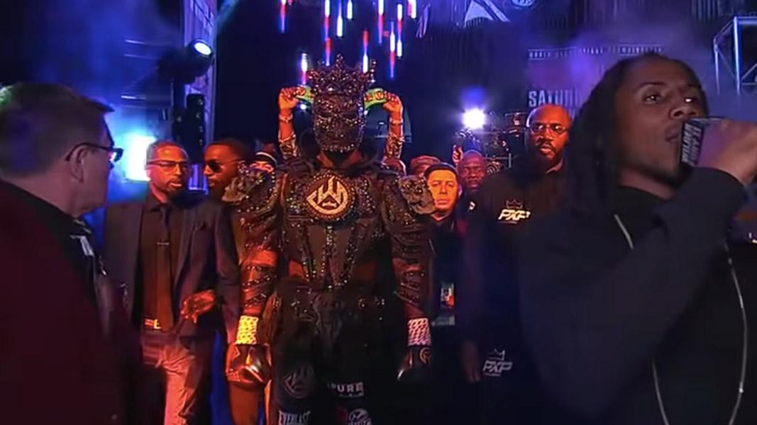 An image of Deontay Wilder in a costume before the second Tyson Fury fight