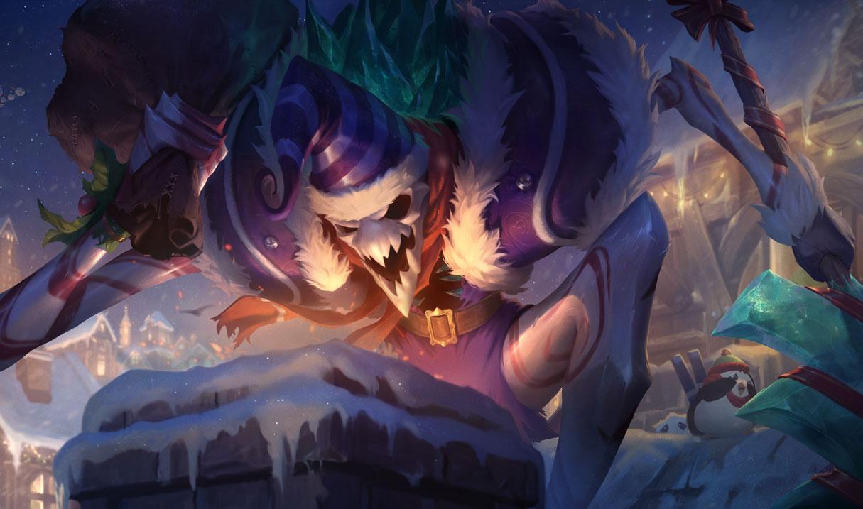 Dark Candy Fiddlesticks splash art for League of Legends