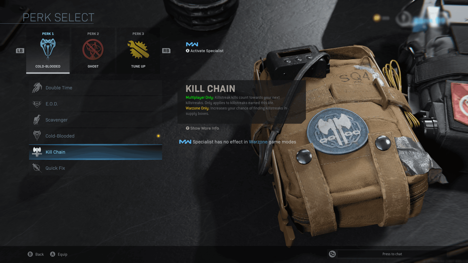 Kill Chain perk in Warzone.