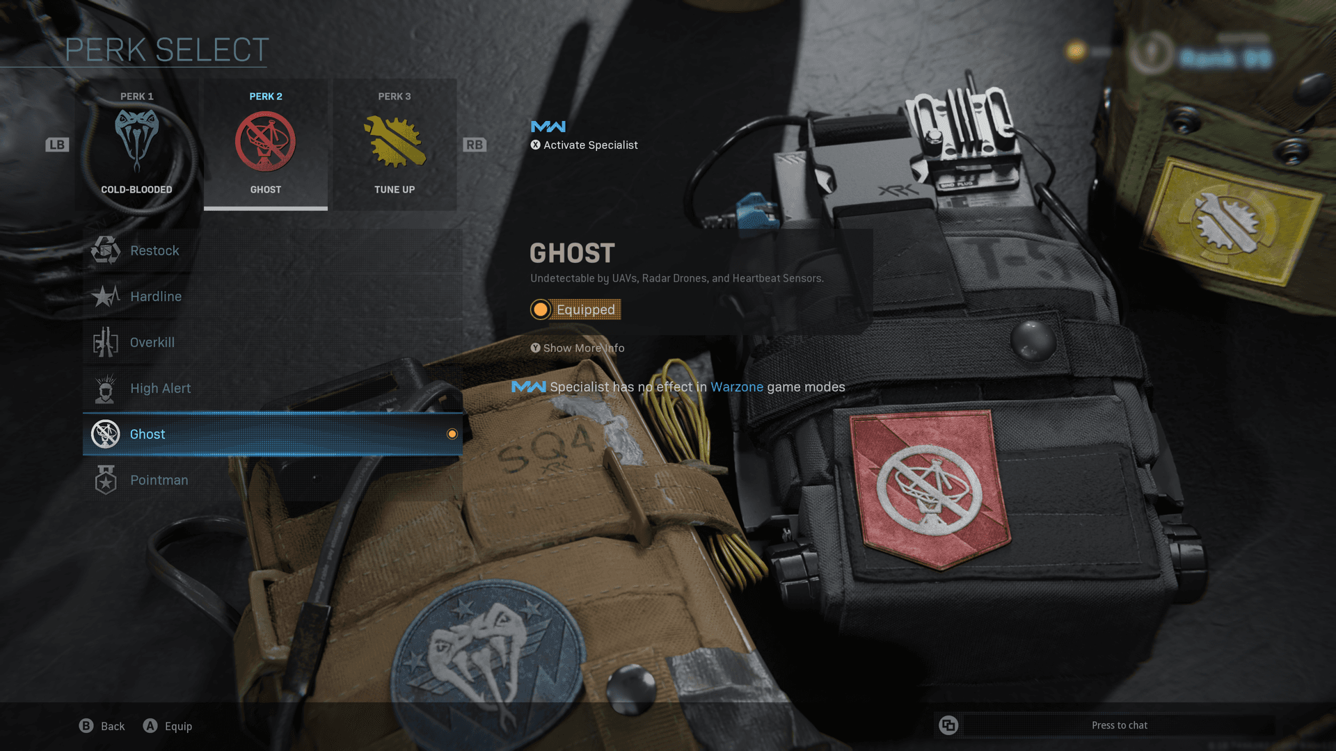 Ghost perk in Warzone.