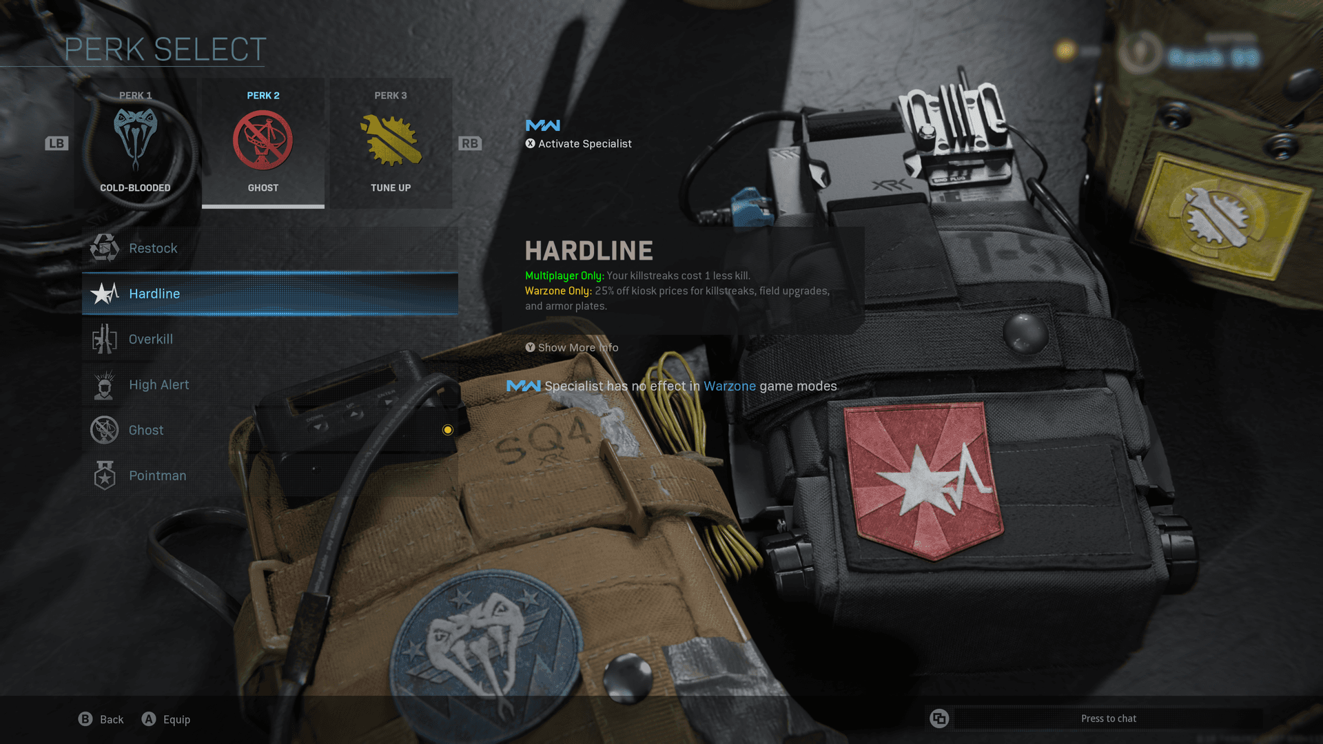 Hardline perk in Warzone.