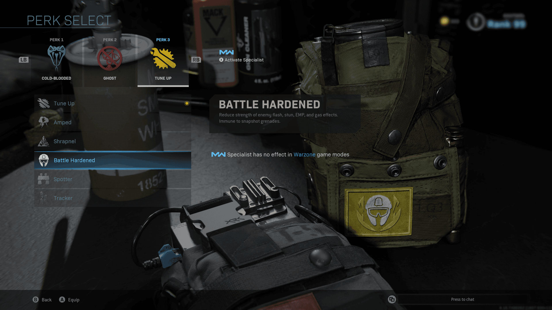 Battle Hardened perk in Warzone.