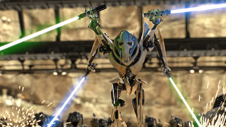 General Grievous fighting in Revenge of the Sith