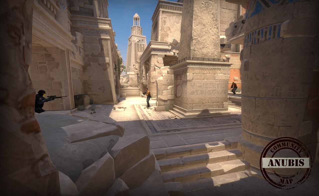 B Site screenshot of Anubis CS:GO map