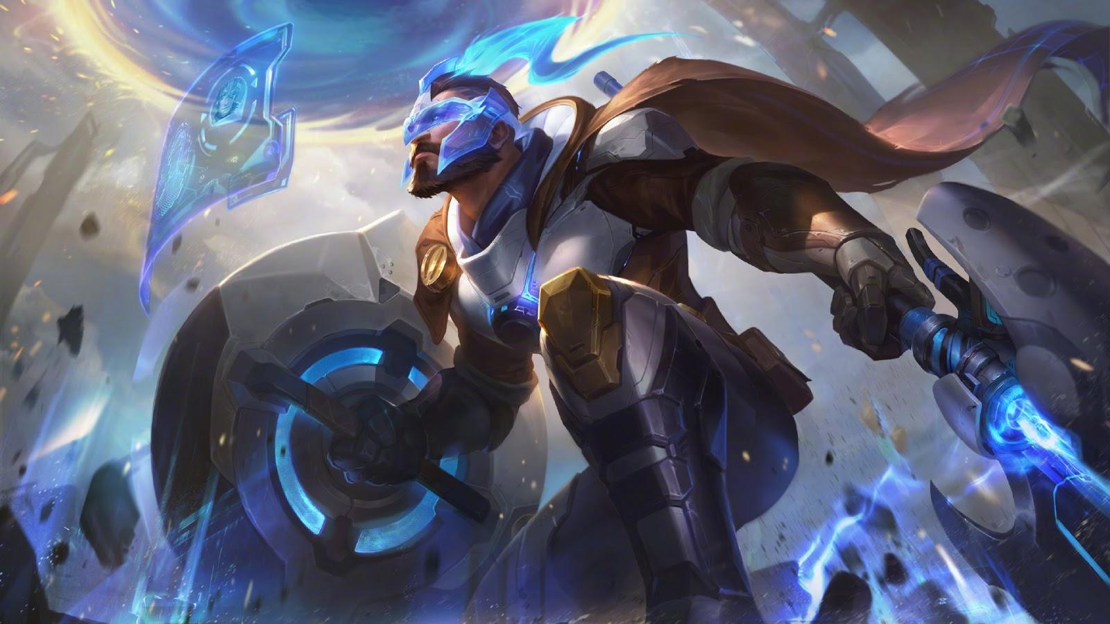 Pulsefire Pantheon splash art for League of Legends