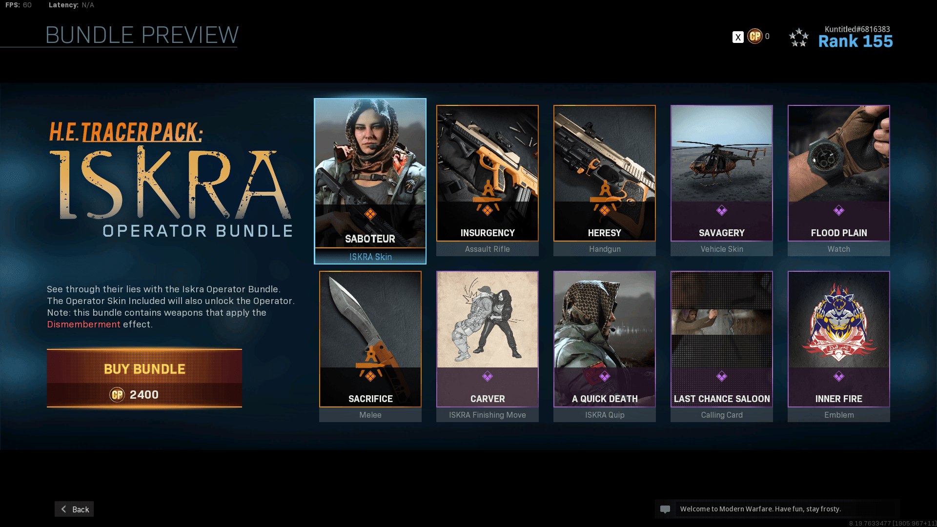 Iskra Operator bundle in Modern Warfare.