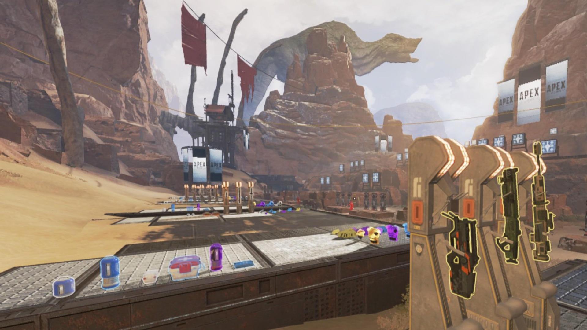 The firing range in Apex Legends