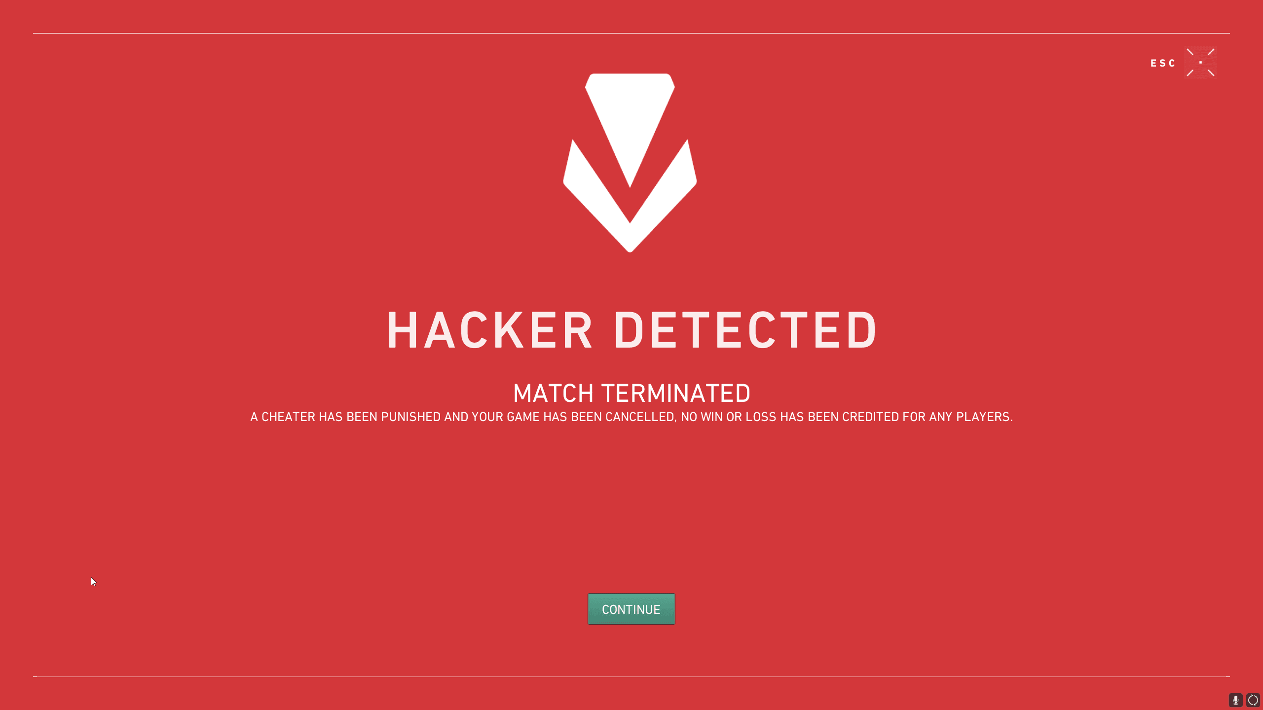 Valorant match cancelled due to cheaters