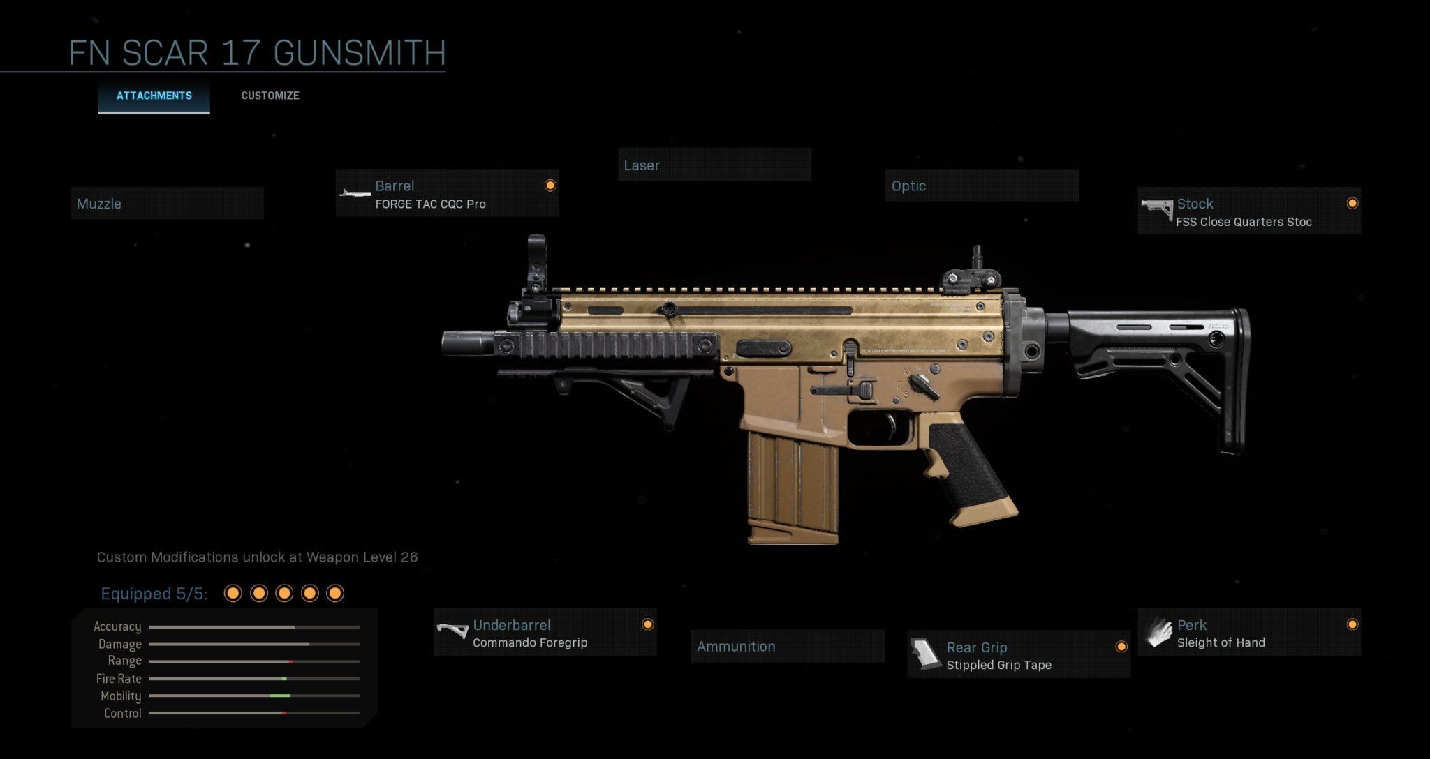 FN Scar 17 multiplayer loadout