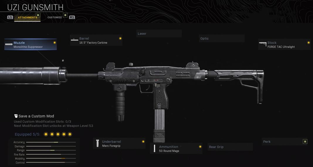 Uzi Loadout for Warzone