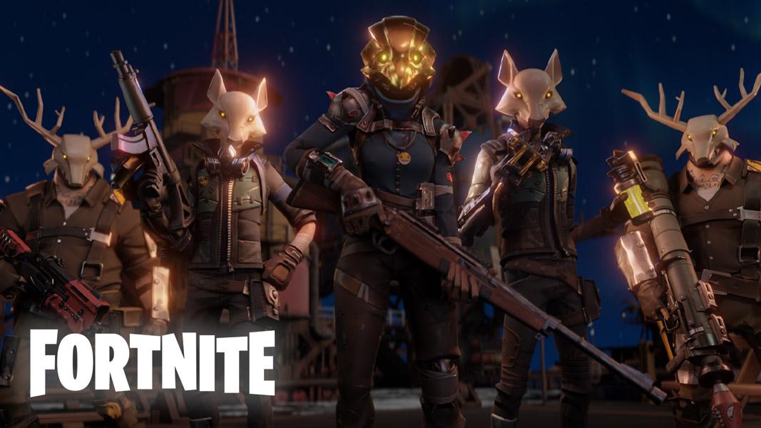 Marauders in Fortnite against a night background.