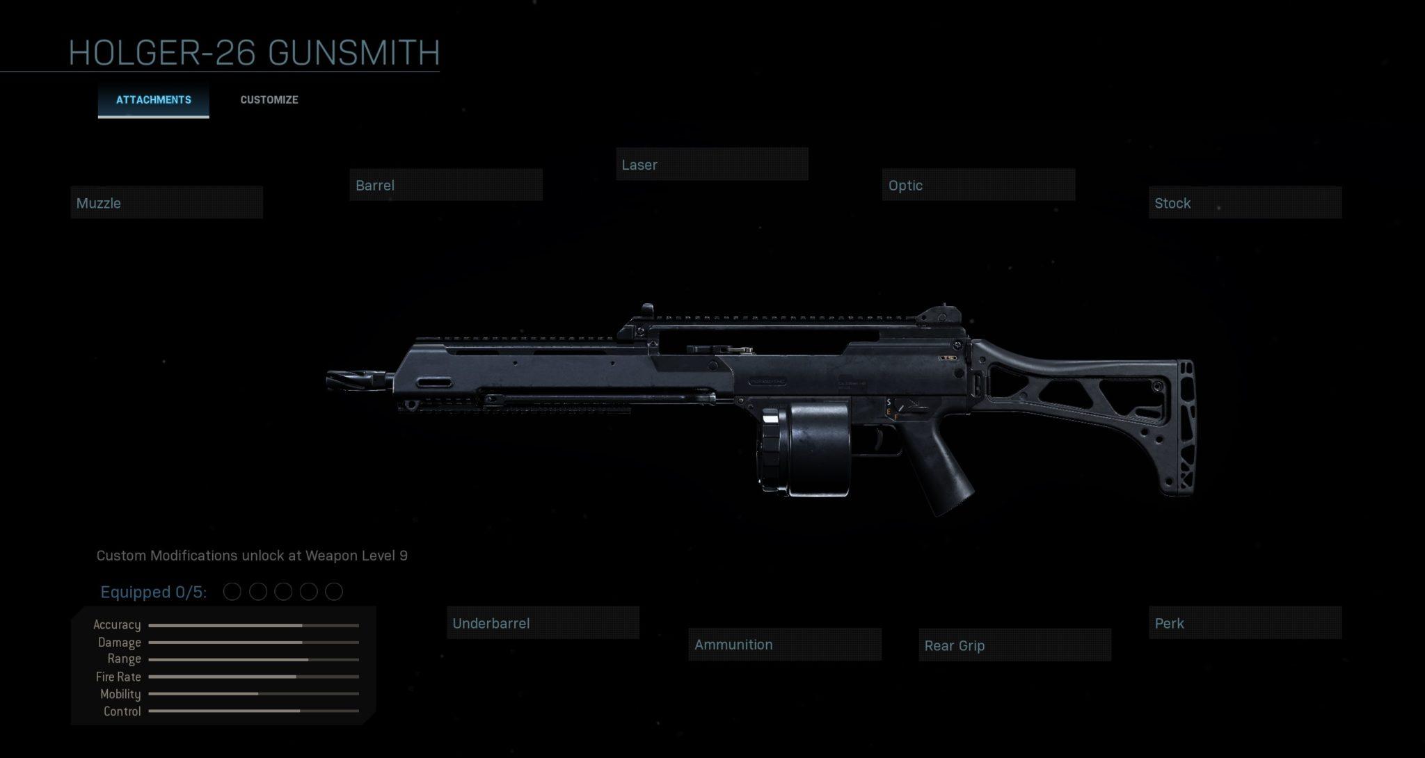 Holger 26 loadout screen