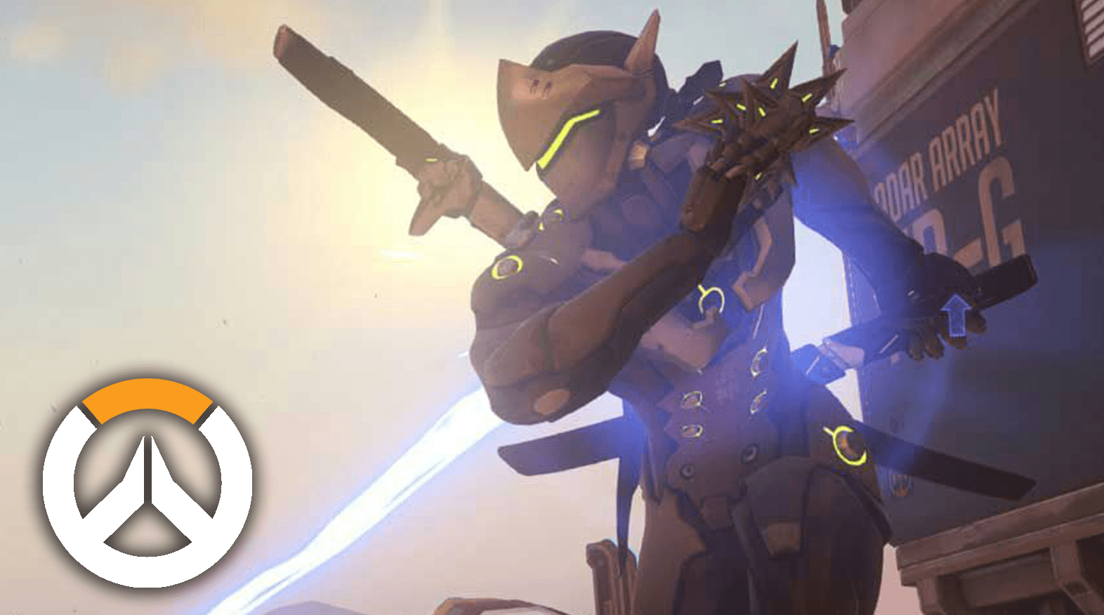 Overwatch Genji throwing Shurikens