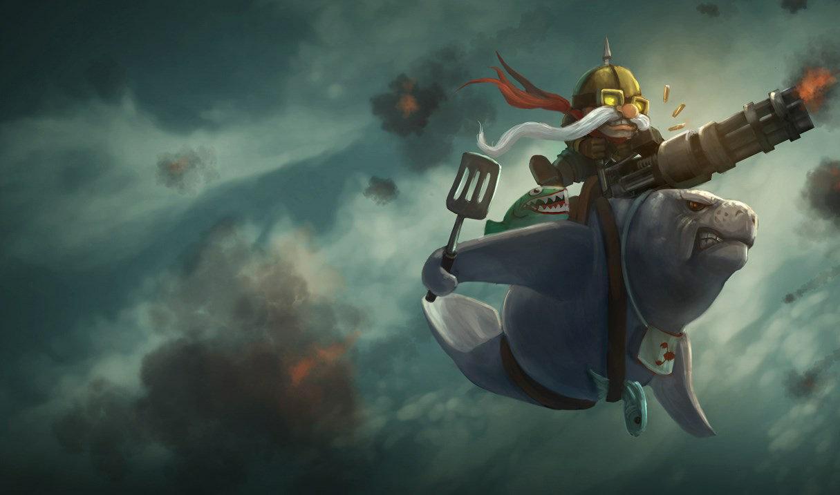 Urfrider Corki splash art in League of Legends