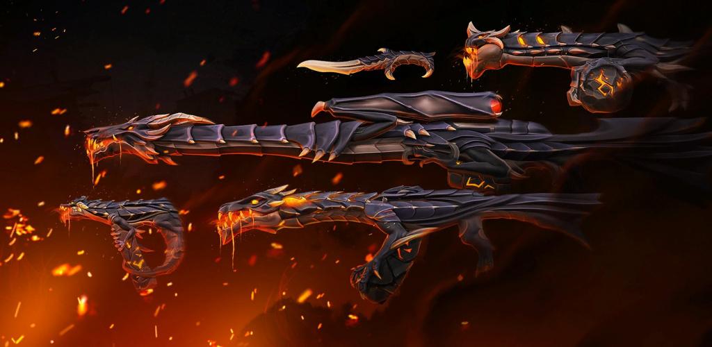 Elderflame skin collection in Valorant.