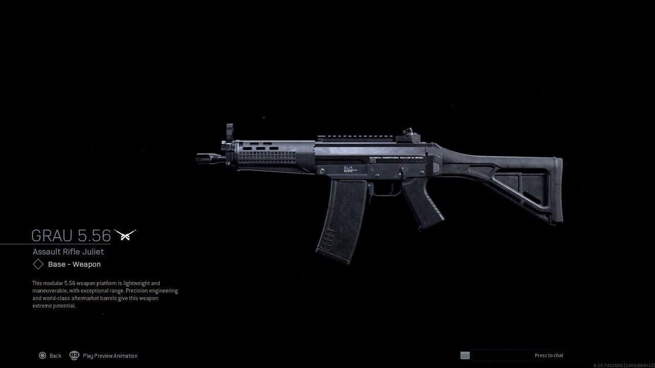 Grau assault rifle in modern warfare