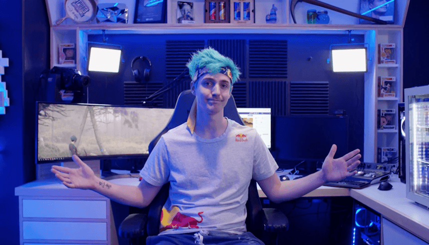 Ninja in his streaming setup.