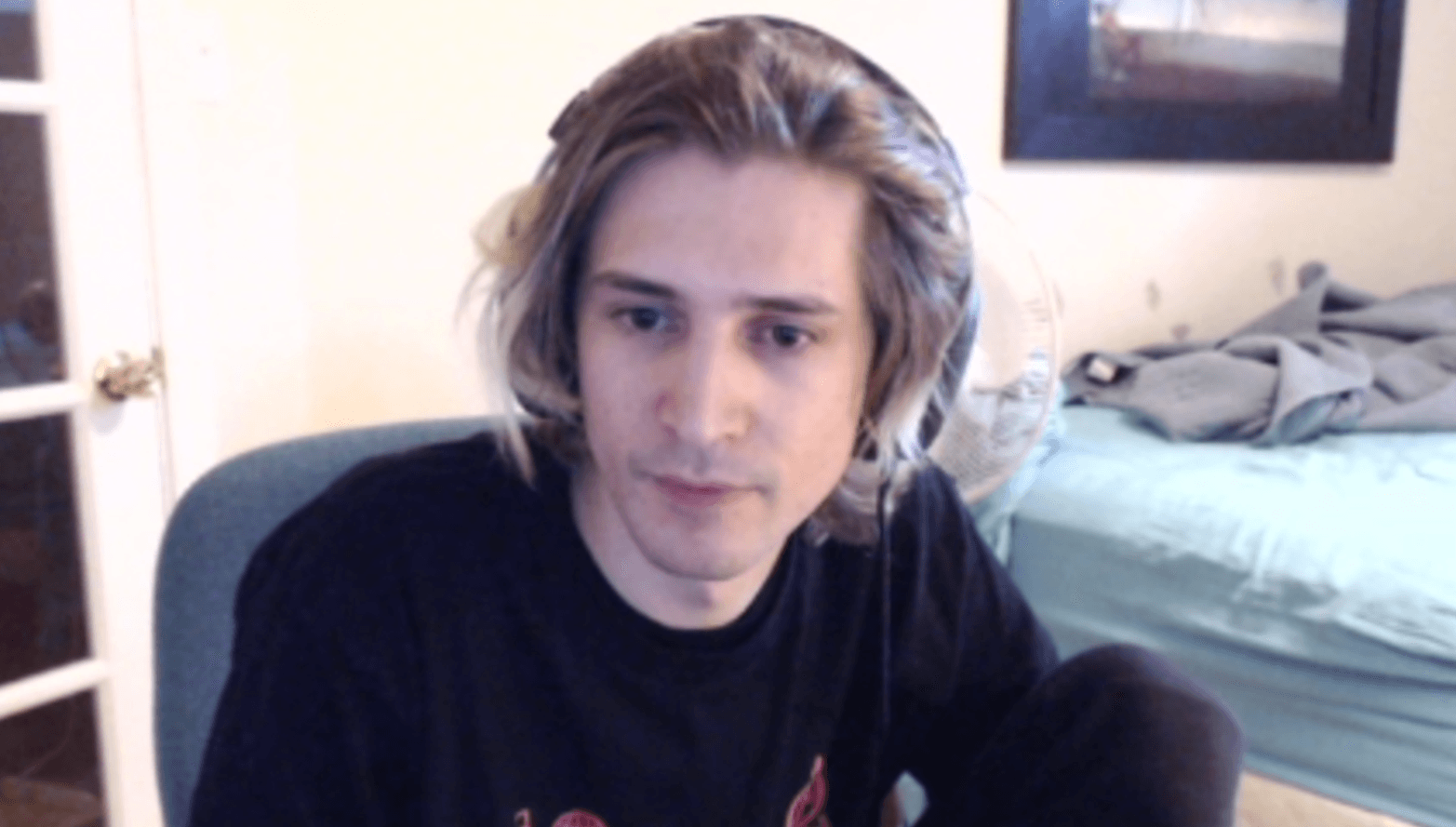 xQc stares at camera