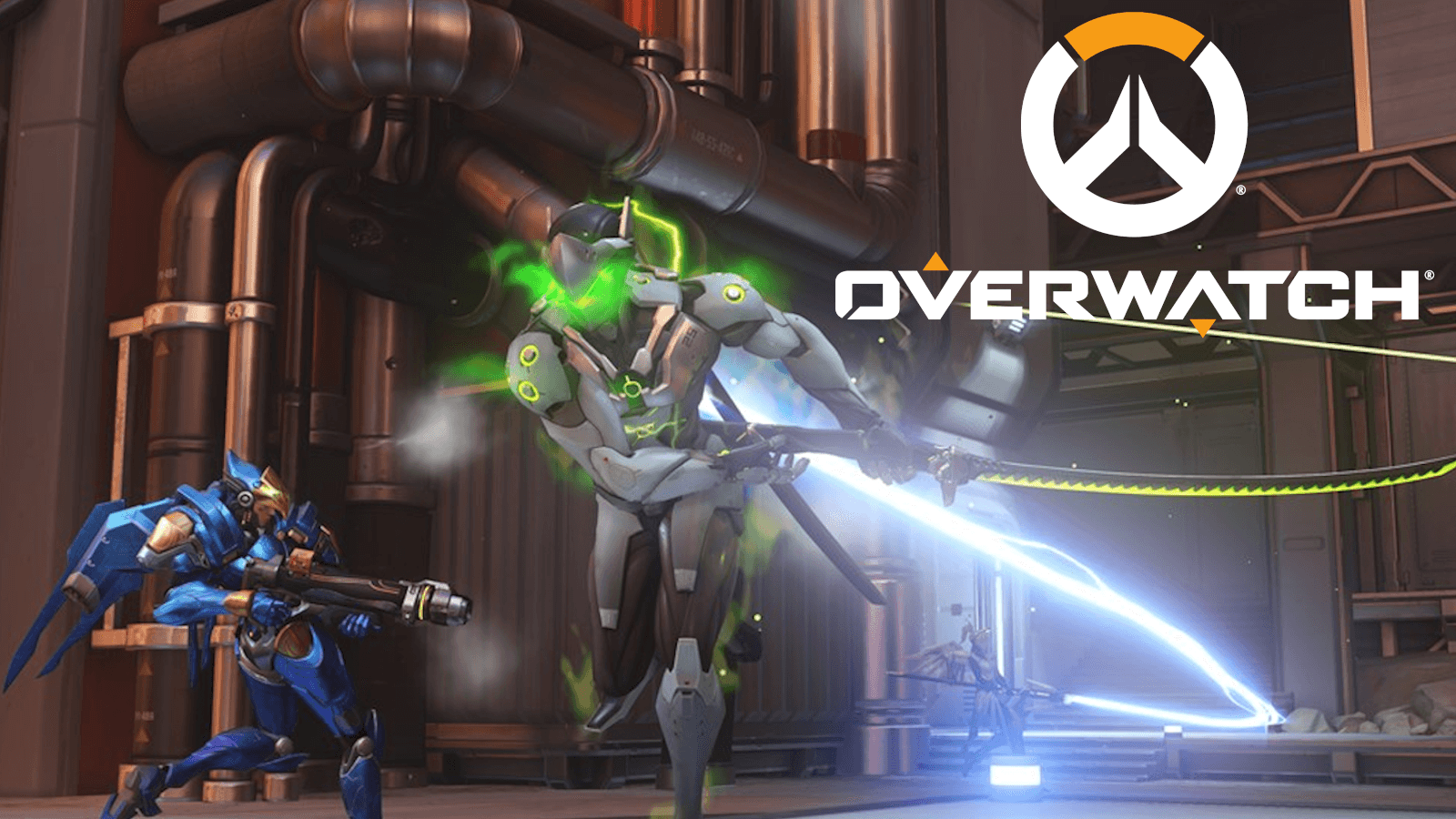 Genji dashes in Overwatch