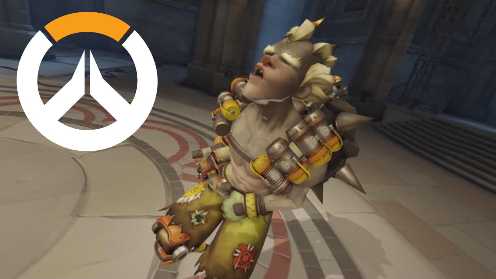 Junkrat grabs his groin in pain