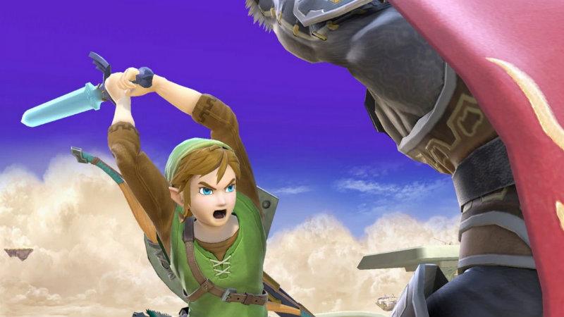 Links attacks Ganondorf in Smash