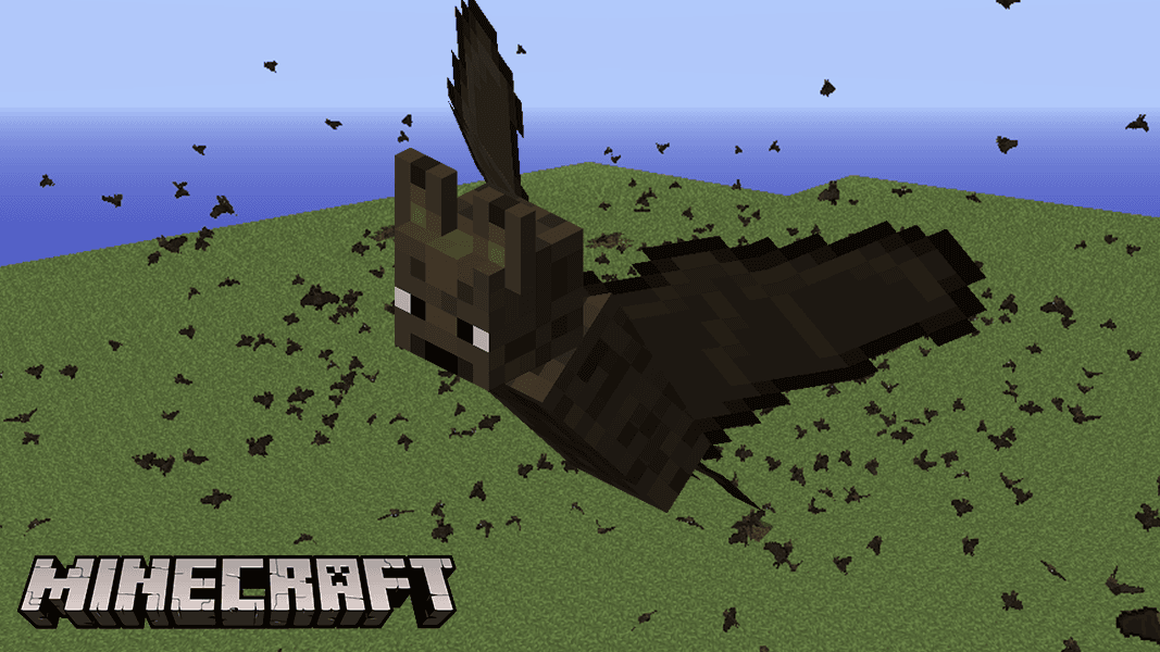 bats flying in minecraft