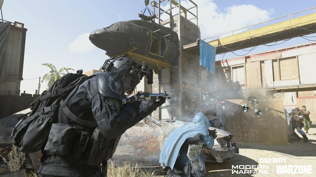 Modern Warfare character fighting in Shoot House