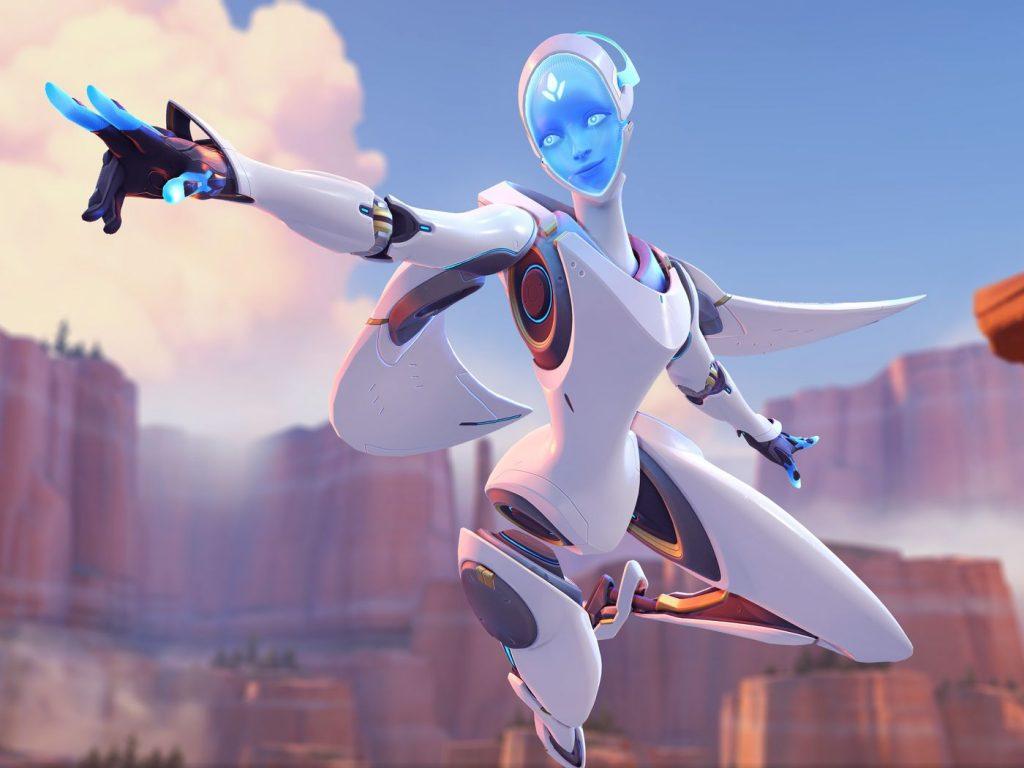 Echo as portrayed in Overwatch key art.