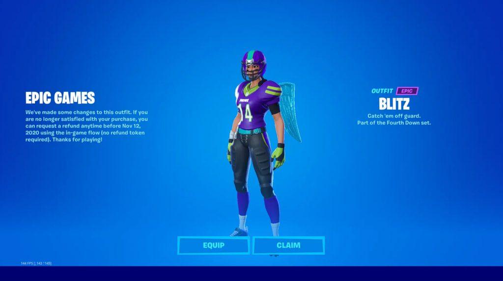 Fortnite NFL skin