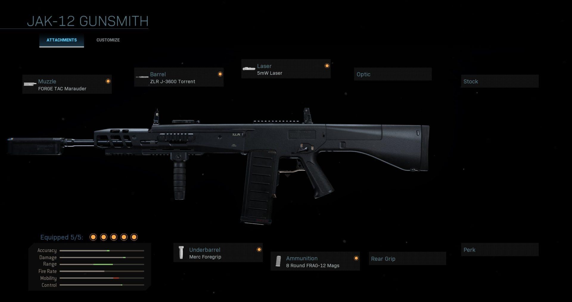 JAK-12 Warzone loadout