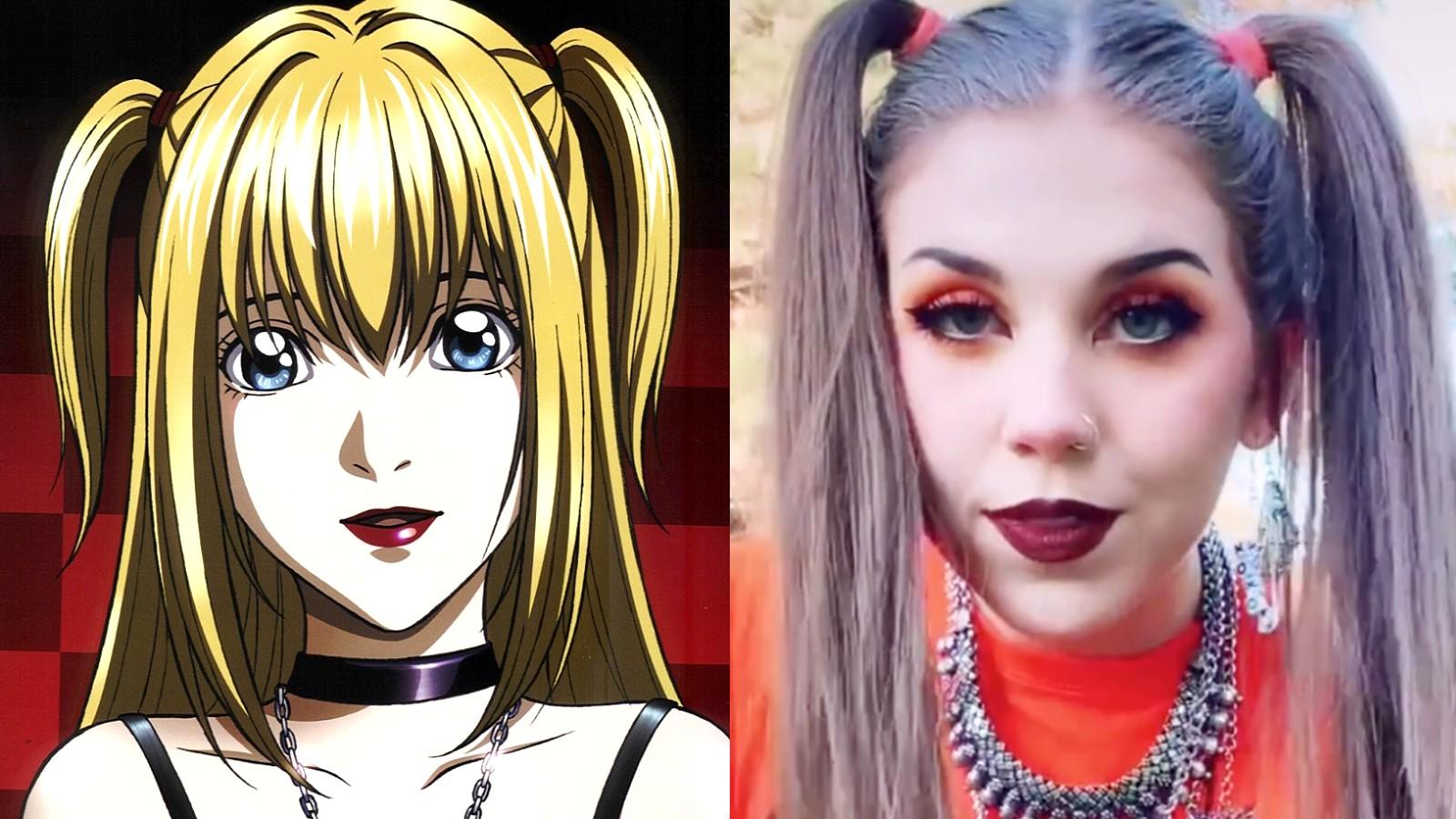 Cosplayer sawyerrd next to Misa Amane