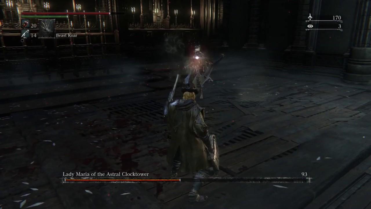 lady maria fight in bloodborne the old hunters dlc