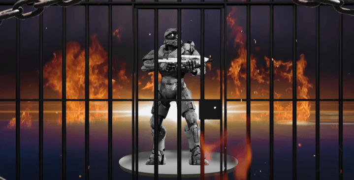 Master Chief behind bars